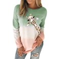 thumbnail image 1 of Sweatshirt pour Femmes Manches Longues Col Rond Pull Ample Décontracté, 1 of 3