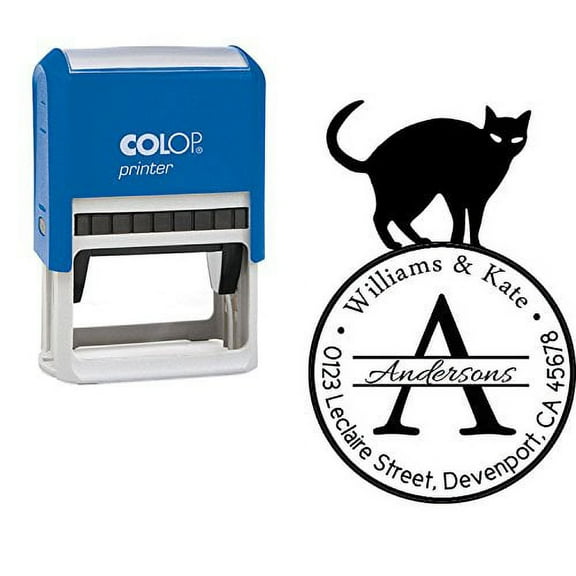 Custom Return Address Stamp Cat Lover Designer Self Inking Rubber Stamp Personalized Stamper Pre Inked Printtoo