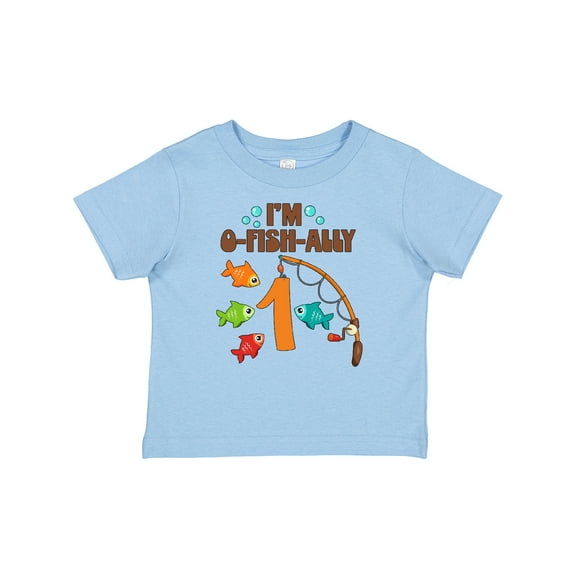 Inktastic I'm O-fish-ally One Fishing Birthday Boys or Girls Baby T-Shirt
