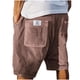 thumbnail image 1 of pstuiky Pantalones cortos de gimnasio para hombre, Pantalones cortos deportivos para hombre con cintura elástica, bolsillos y cordones para hacer ejercicio en casa, 1 of 5