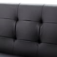 thumbnail image 6 of BSHTI Modern Loveseat Couch with Tufted Back, 2 Seater PU Sofa with Solid Wood Frame, Non-Slip Pads, Easy Assembly, Black for Living Room & Office, 6 of 10