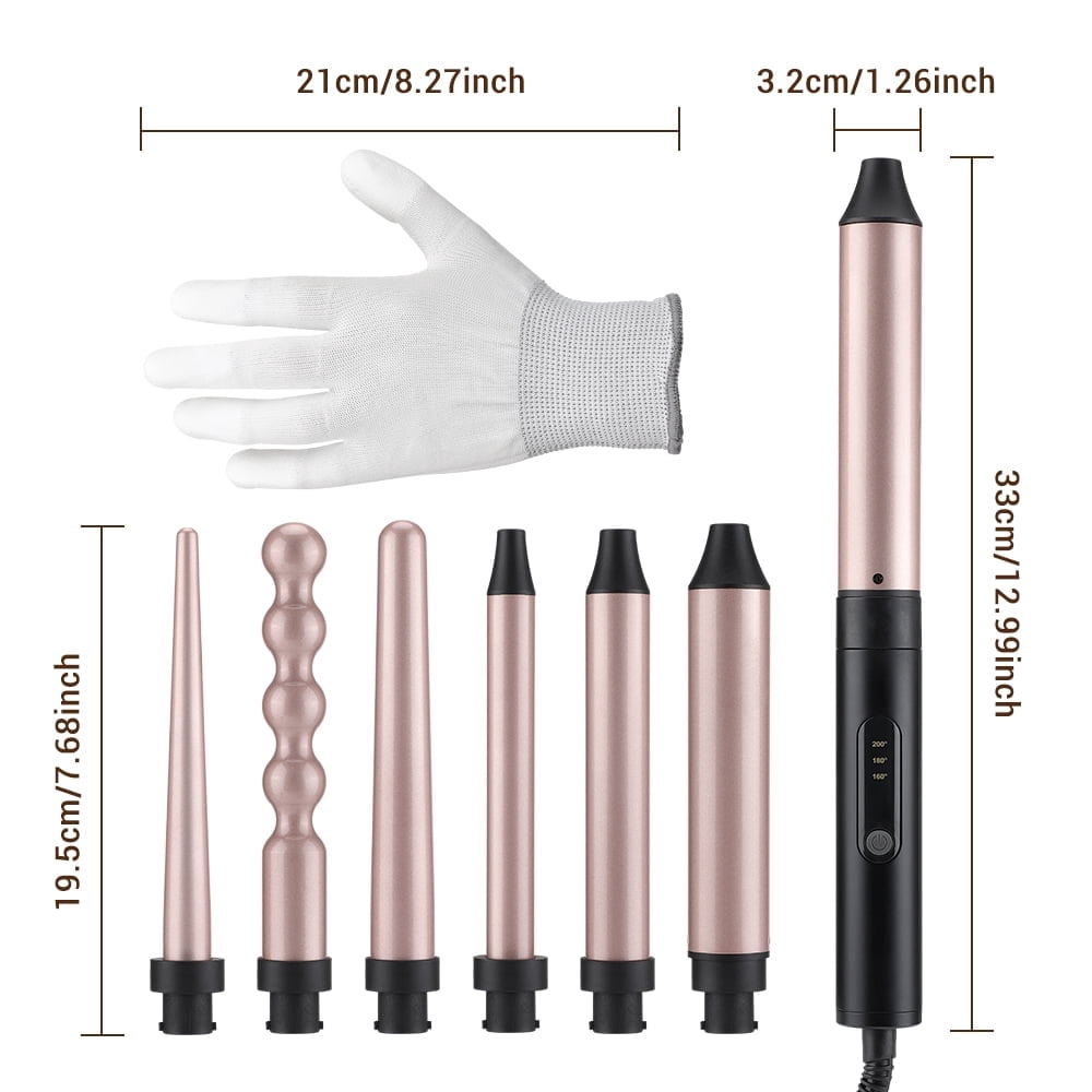 6-in-1 Hair Curling Irons, 30s Fast Heating Automatic Temperature Hair Care Hair Curler for for All Hair Types Appliances Rollers