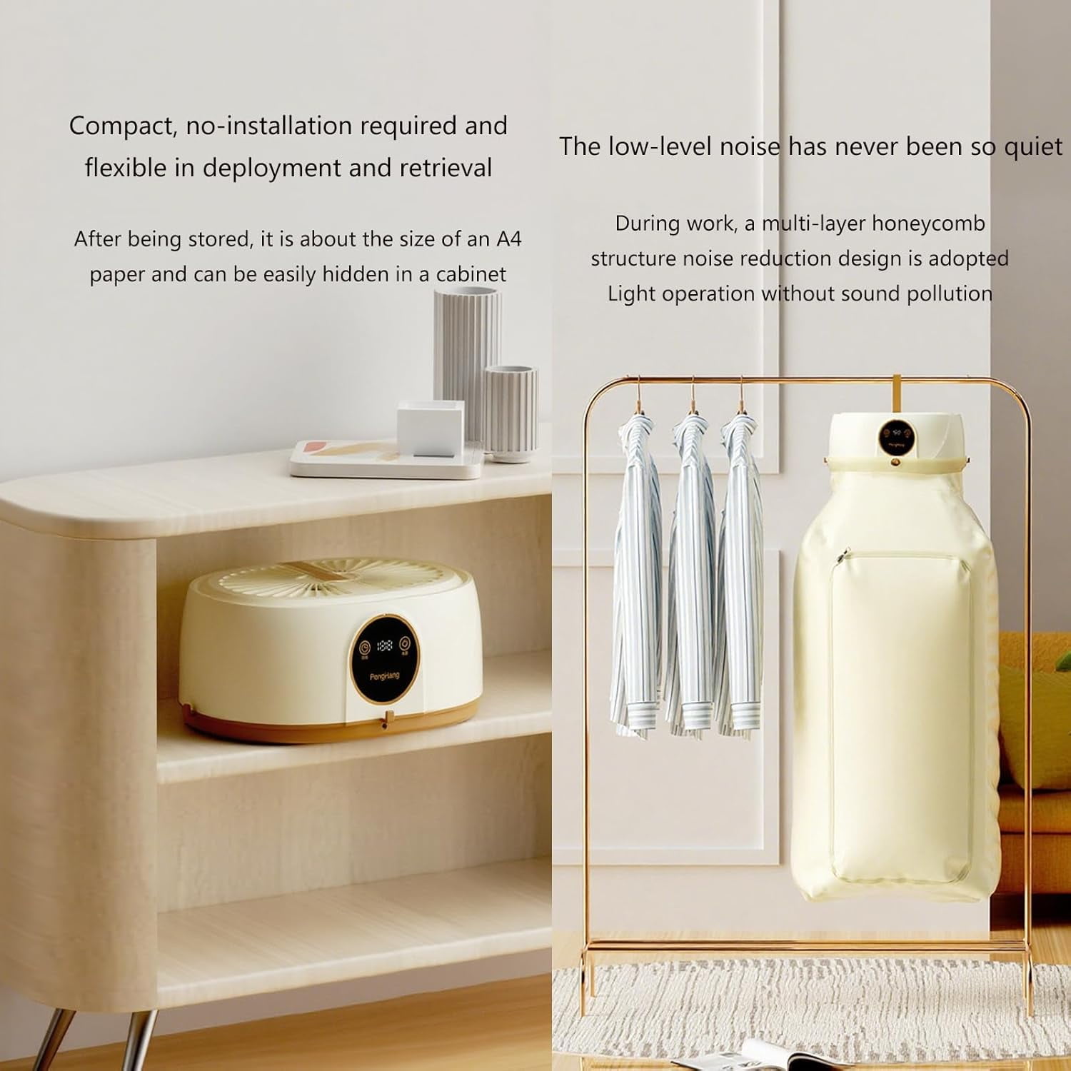 GASRANW Upgraded Automatic Ironing Machine & Portable Clothes Dryer, Wireless Vertical Steam Closet for Home Use, Travel, Apartments – Fast Drying, Hands-Free Garment Steamer and Folding System