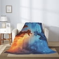 thumbnail image 2 of Sikiie Red And Blue Fire Dragon A Cozy Flannel Fleece Throw Blanket: Lightweight & Thick for All Seasons - Perfect for Women, Men, & Kids"60"x50", 2 of 6