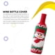 thumbnail image 5 of sweethay Cubierta de botella de vino de Navidad tejida, de comedor elástica de Papá Noel, manga de banda para botella de vino y champán, diseño Kits de decoración para fiestas Muñeco de nieve sweethay HA070784-02, 5 of 6