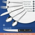 thumbnail image 2 of 36 Piece Stainless Steel Silverware Set, Kitchen Flatware Cutlery Set, 2 of 8