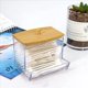 thumbnail image 5 of 2X Dispensador de Hisopos de Algodón, Caja de Almacenamiento para Decoración de Mesa de Baño, Soporte Transparente para Almacenamiento, 5 of 5