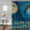 thumbnail image 2 of Orinice Moon Palm Trees Beach Bathroom Decor Set with Hooks, Colorful Luxurious Graphic Print Polyester Fabric Washable Shower Curtain, Waterproof Shower Curtain for Bathroom Decoration 36x72, 2 of 7