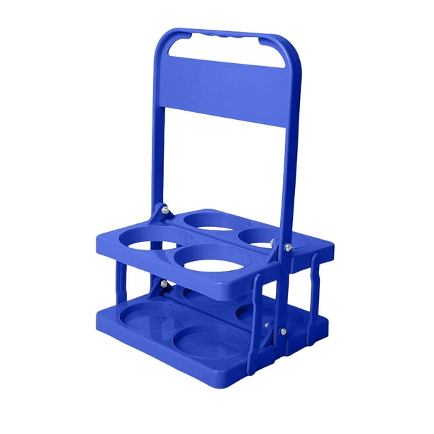 Plegable de plástico de bebidas de bebidas reutilizables con asa portátil de bebidas de gran tamaño