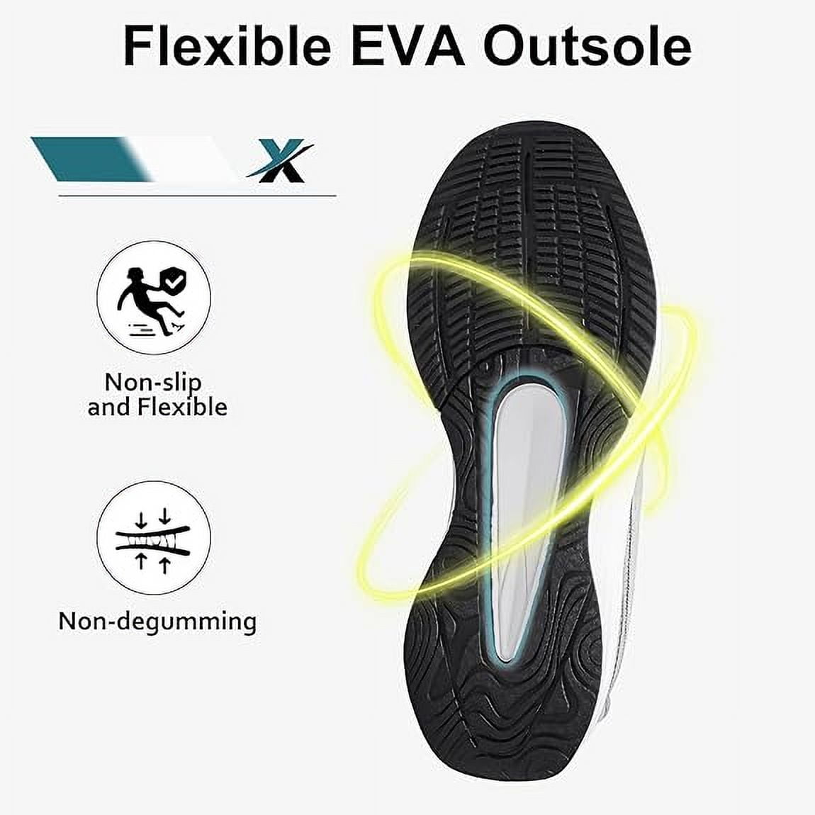 vibdiv Men's Comfortable Walking Shoes Lightweight Breathable Non-Slip Fashion Running Sneakers Light Grey Size 8
