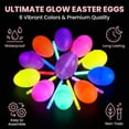 thumbnail image 6 of 72 Pack Glow in the Dark Easter Eggs with Mini Glow Sticks, 6 Colors Light-Up Eggs for Easter Egg Hunt, Basket Stuffers & Party Favors, 6 of 7
