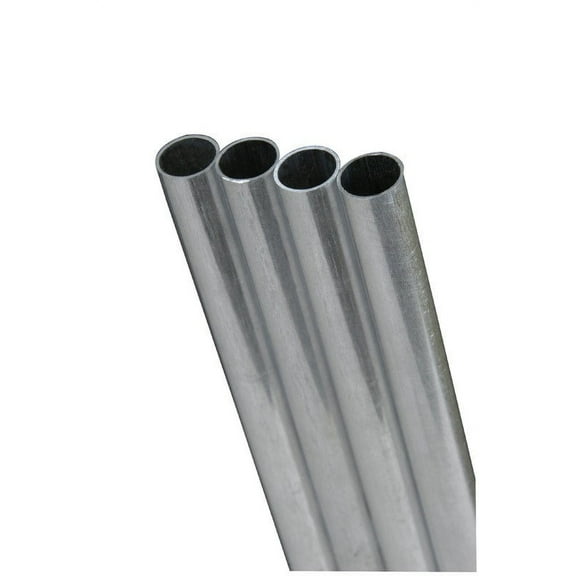 Aluminum Round Tube, Aluminum, 6061-T6 Alloy Type, 1 ft L.