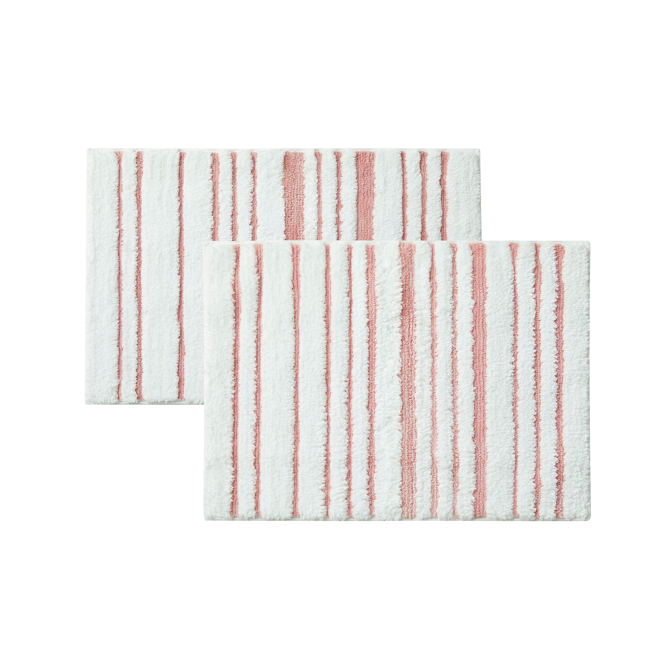 Mainstays 15-Piece Embossed Stripe Bath Accessory Set, Pink