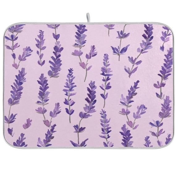 Kitchen Drying Mat 16x18In Drying Dish Mat Dish Drying Mats Kitchen Countertop Multi-Function Drain Drying Mat Kitchen Table Purple Lavender3