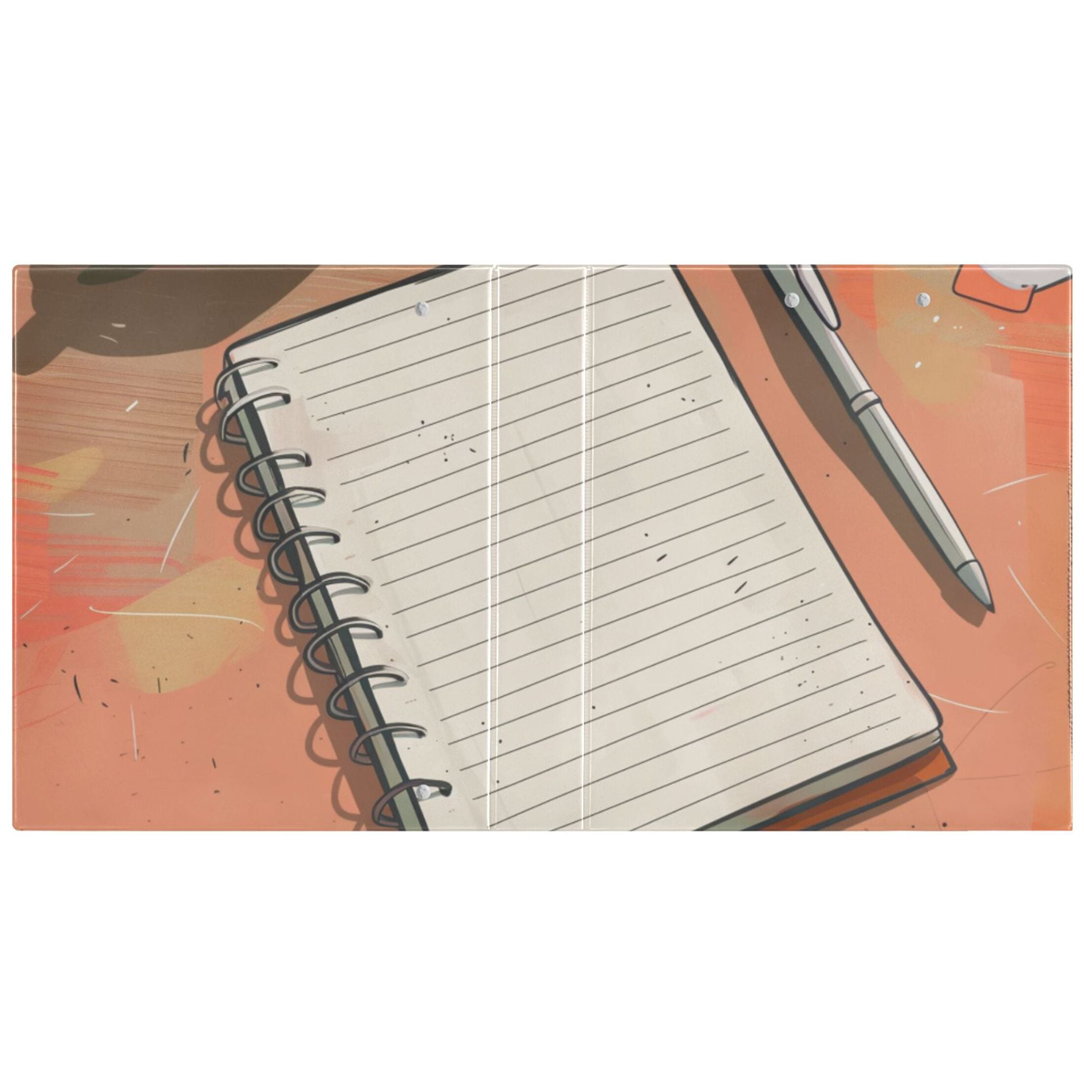 Notebook Coffee 3 Ring Binders 1.5 inch Hardcover File Folders with Interior Pockets A4 Size Organizer for School Office Hospital