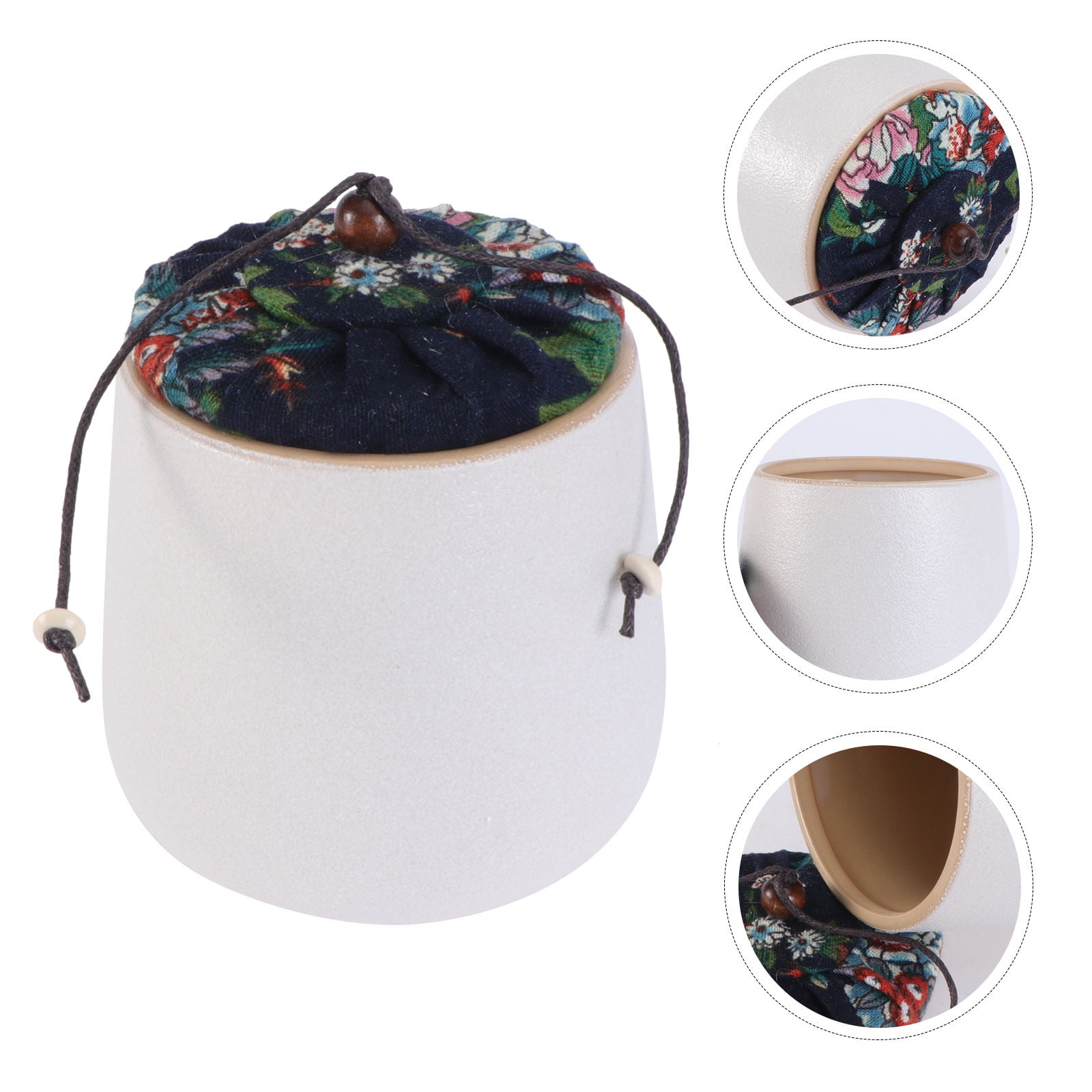 DINHEAROM Dog Box For Ashes Pet Memorial Urn White Ceramics 1Pack Portable