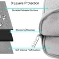 thumbnail image 3 of Funda para portátil compatible con MacBook Air/Pro Retina de 13 a 13,3 pulgadas Compatible con MacBook Pro de 14 pulgadas 2021 2022 M1 Pro/Max A2442 Funda de poliéster vertical con bolsillo gris esquí esquí Gafas de esquí, 3 of 5