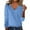 89#Blue, variant on Cozy Sweaters for Women V Neck Long Sleeve Loose Fit Pullover Sweaters Cute Casaul Fall Winter 2025 White S