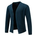 thumbnail image 6 of UVEASISHA Mens Big and Tall Cardigan Sweater Vintage Long Sleeve Button V Neck Knitted Jackets Stretchy Casual Open Front Cardigans Fall Clothes Green 4XL, 6 of 6