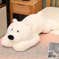 thumbnail image 1 of Peluche de dinosaurio para aliviar la ansiedad, bonito muñeco de dinosaurio de peluche para niños y niñas, 30 cm (11,8 pulgadas), oso blanco, 1 of 1