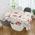 thumbnail image 5 of GZHJMY Christmas Gnome Rectangle Tablecloth, Waterproof Stain Wrinkle Resistant Washable Polyester Table Cover for Picnic Dinner Holiday Kitchen Party Decor, 54 x 72 in Home Decor, 5 of 7