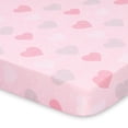 thumbnail image 5 of The Peanutshell Drap de Berceau Éléphants Roses et Hearts Ensemble de 2, 5 of 5