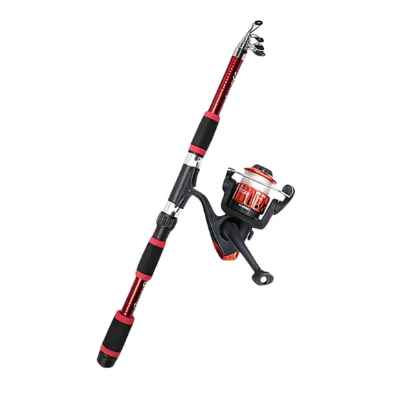Fishing Pole Set Full Kits With Telescopic Fishing Rod And Spinning Reel Baits Hooks Travel Pole Set