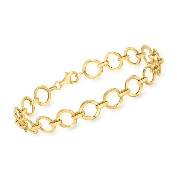 Ross-Simons 14kt Yellow Gold Circle-Link Bracelet, Women's, Adult