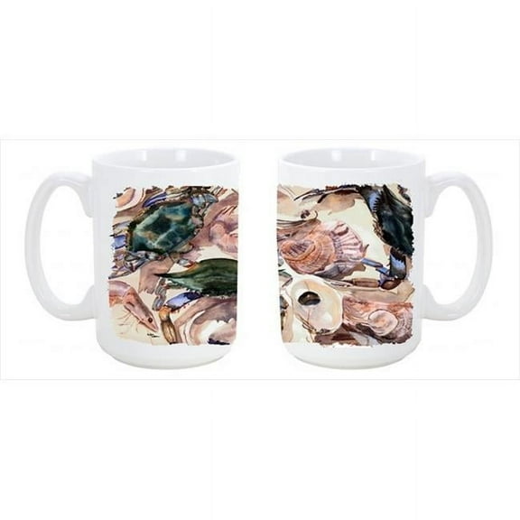 Crab Dishwasher Safe Microwavable Ceramic Coffee Mug 15 oz.