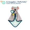 thumbnail image 3 of B. Baby - Koala Lovey - Manta de seguridad de felpa - Peluche para beb&eacute;s - Manta suave para beb&eacute;s - Reci&eacute;n nacido, 0 Snugglies - Fluffy Koko B. NA, 3 of 6