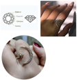 thumbnail image 3 of Crescent Star Shape Ring Fashion Rhinestones Opening Ring for Women, 3 of 3