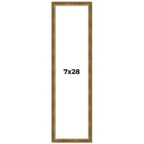 7x28 Frame Gold Kingsley Distressed Solid Wood Picture Frame Width 0.75 Inches | Interior Frame