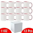 thumbnail image 2 of Mugsie 12 Pcs 11OZ Pink Inner & Handle Sublimation Mugs With Individual White Boxes, 2 of 2