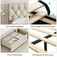 thumbnail image 6 of 2024 New Bed Frame,Upholstered Platform Bed Frame with Storage Drawers On Wheels, Mattress Foundation with Wooden Slats Support, No Box Spring Needed,Easy Assembly, 6 of 7
