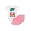 Awkward Styles 1st Birthday Shirt Tutu Skirt Set Cute Baby Girl Unicorn Dress Ballet Outfit