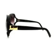 thumbnail image 3 of Womens Extra Oversized Round Designer Fashion Exposed Lens Butterfly Sunglasses Black, 3 of 4