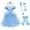 Blue, variant on Aximioll Little Girls Fairy Tale Princess Dress, Halloween Party Elegant Princess Dress up Clothes with Accessories, Toddler Princess Cosplay Outfits for Girls Age 2-12 Years, Pink/100