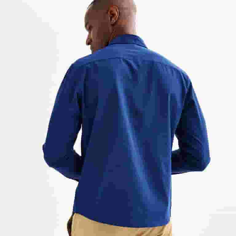 flx dress shirt Men's FLX Slim Performance Untucked-Fit Button Down Shirt Color: Wine Tastng Size: XXL SLIM