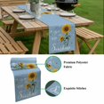 thumbnail image 5 of Light Blue Sunshine Sunflower Table Runner - 72 Inch Long, Kitchen Dining Table Runner Dresser Scarves, Pastoral Bees Farmhouse Floral Farmhouse Decor for Coffee Tables Wedding Party Banquet, 5 of 8