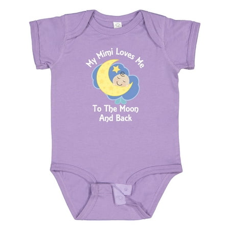 

Inktastic My Mimi Loves Me to the Moon and Back Boys or Girls Baby Bodysuit