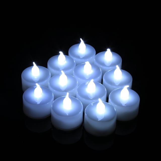 LED parpadeante parpadeante sin llama luz de té candelita vela eléctrica fiesta de Navidad blanco frío