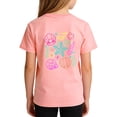 thumbnail image 6 of OVAFBAU Girls Short Sleeve T Shirts Kids Summer Tops Unisex Kids T Shirt Seashell Graphic Short Sleeve Summer Casual Crewneck Tops, 6 of 8