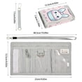 thumbnail image 3 of JIALIOU Nylon Trifold Card Wallet with ID Window Zipper Pocket for Men Women Teen Cute Rabbit in Cupcake, 3 of 7