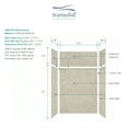 thumbnail image 5 of Transolid Expressions 36" X 60" X 96" 6-Piece Tub/Shower Wall Kit with Extension Kit, Sea Fog, 5 of 6