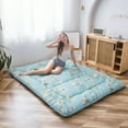 Rustic Floral Korean Floor Mattress Japanese Futon Mattress, Memory