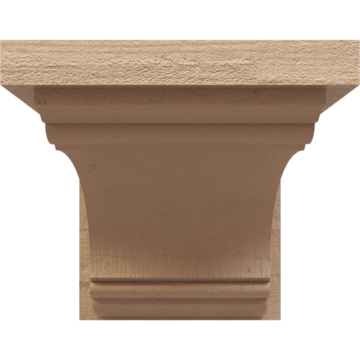 6"W x 12"D x 6"H Wide Warren Rough Cedar Woodgrain TimberThane Corbel, Primed Tan