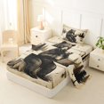 thumbnail image 2 of Castle Fairy Vintage Wood Plank Reading Bear Twin Sheets 3pcs for Teens,Rural Pine Tree Wilderness Bedding,Beige Brown,1 Fitted Sheet, 1 Flat Sheet and 1 Pillowcase, 2 of 6