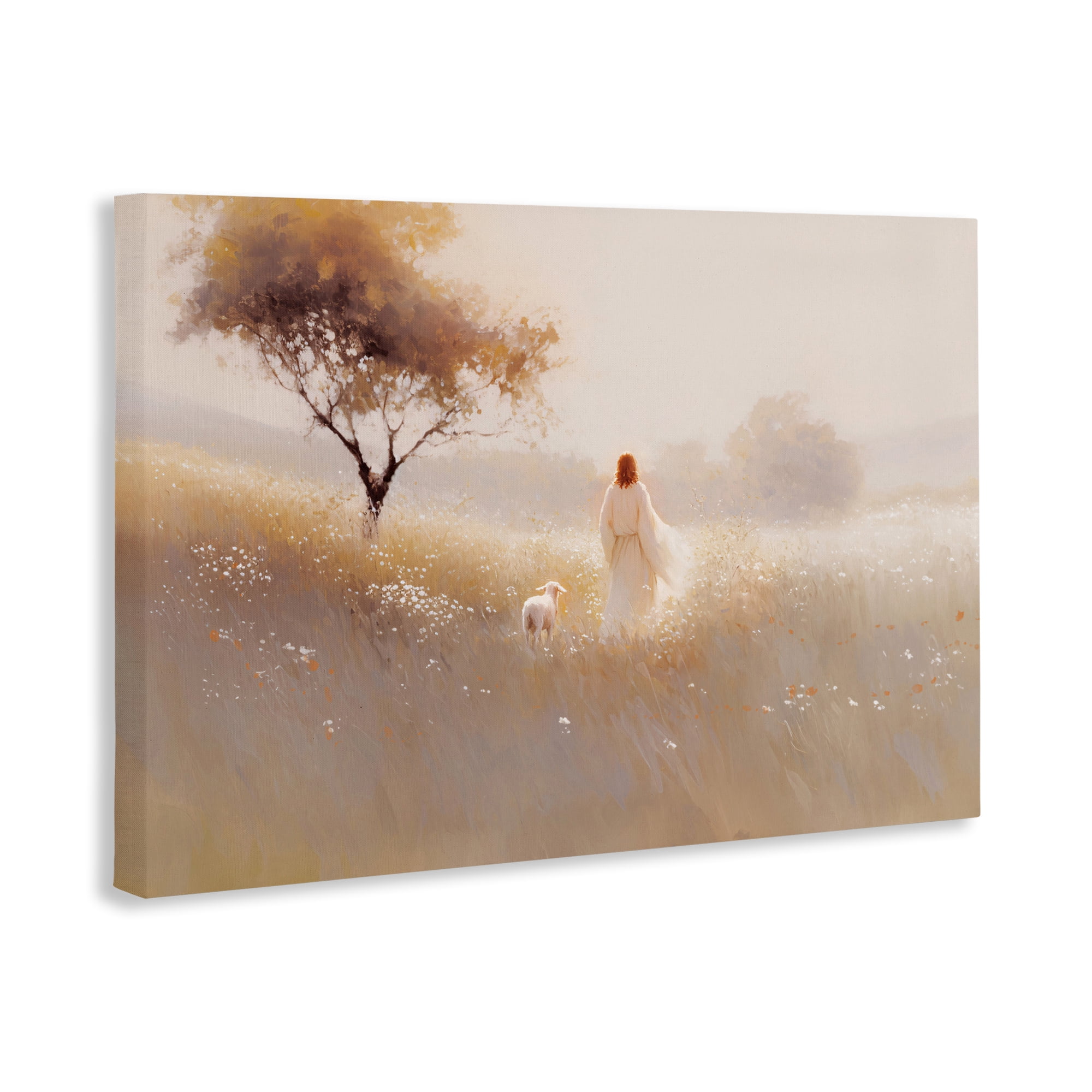 Stupell Industries Spiritual Shepherd & Lamb Canvas Wall Art, design by Jacky Ngan