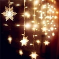 thumbnail image 6 of Lava Christmas Snowflake Curtain Lights 96 LED Window Hanging Fairy String Lights for Home Wedding Party Decor Colorful, 6 of 9
