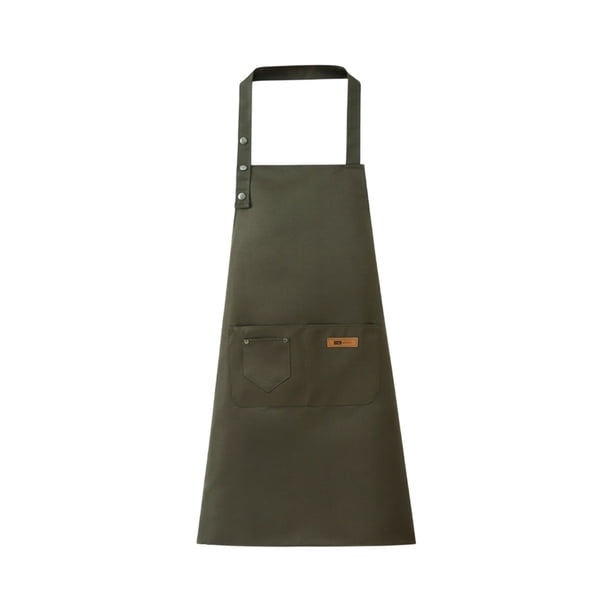 Yhmxh Utensilios de cocina Delantal largo de algodón, impermeable, resistente al aceite, para cocina, repostería, limpieza, con tirantes ajustables, unisex para adultos. Muebles para cocina